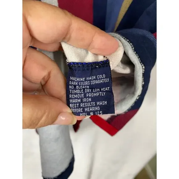 Chaps Ralph Lauren Vintage 1990s Plaid Polo Shirt Medium - Picture 4 of 8